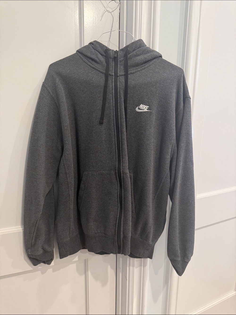 Nike Charcoal Gray Full-Zip Hooded Jacket